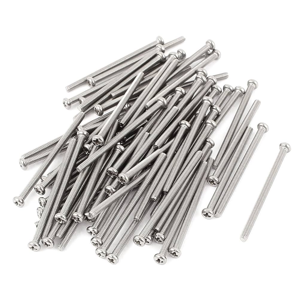 Amazon | uxcell ナベ頭 小ねじ M2.5 x 40mm 60本入 304